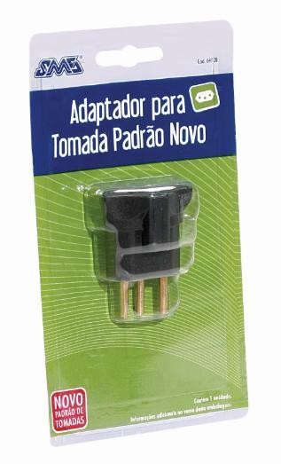 Adaptador Tomada Padrão  Antigo => Novo SMS Cod: 64120