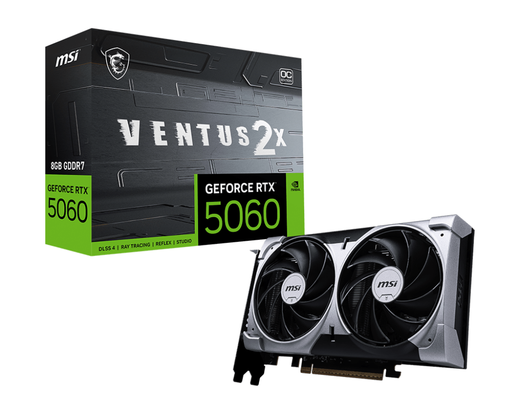 Placa de Video PCIE MSI 8GB GeForce RTX 5060 OC 128 Bits GDDR7 912-V537-017