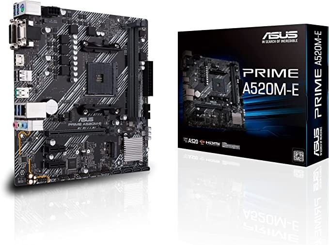 Placa Mãe Asus Prime A520M-E  AMD AM4