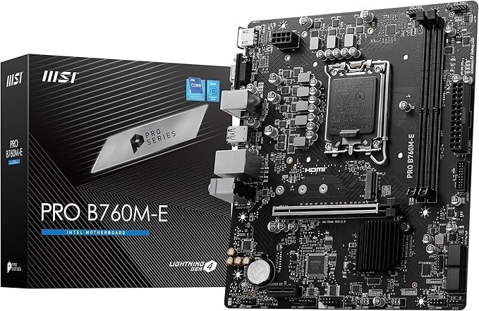 Placa Mãe MSI Pro B760M-E DDR5 Lga 1700 