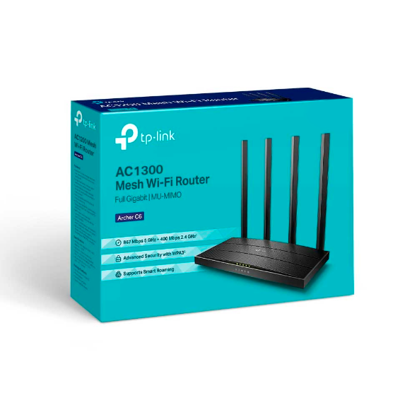 Roteador Tp-Link Wireless AC1300 Archer C6 V4.8  MU-MIMO