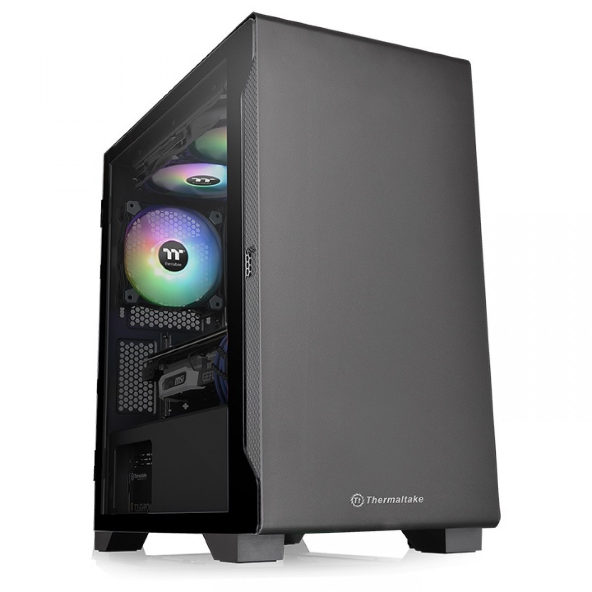 Gabinete Thermaltake S100TG Lateral Vidro Temperado Com Fonte 600W  CA-3Q9-60S1WZ-00