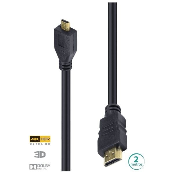Cabo Micro HDMI X HDMI 4K 2M VINIK - H20MC-2