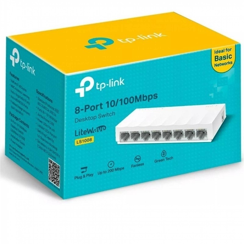 Switch TP-LINK LS1008 8 Portas 10/100