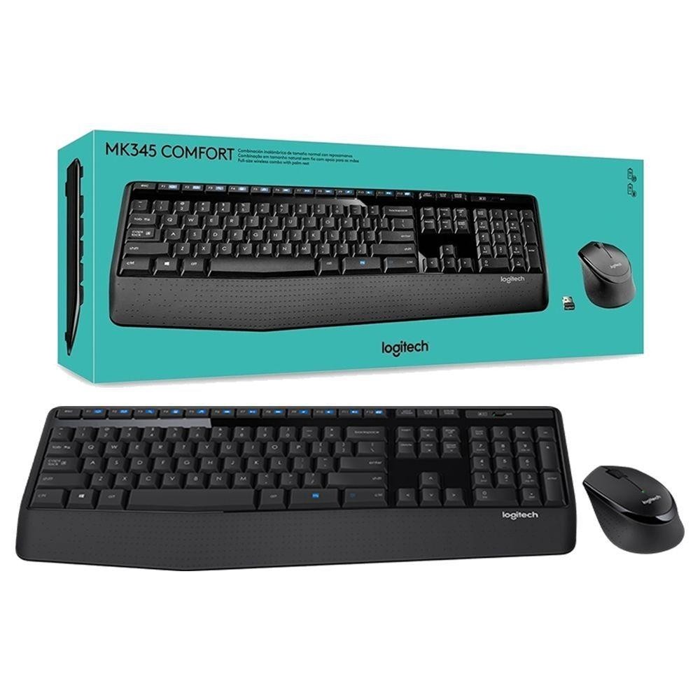 Teclado e Mouse Logitech MK345 Wireless Cod: 920-007821