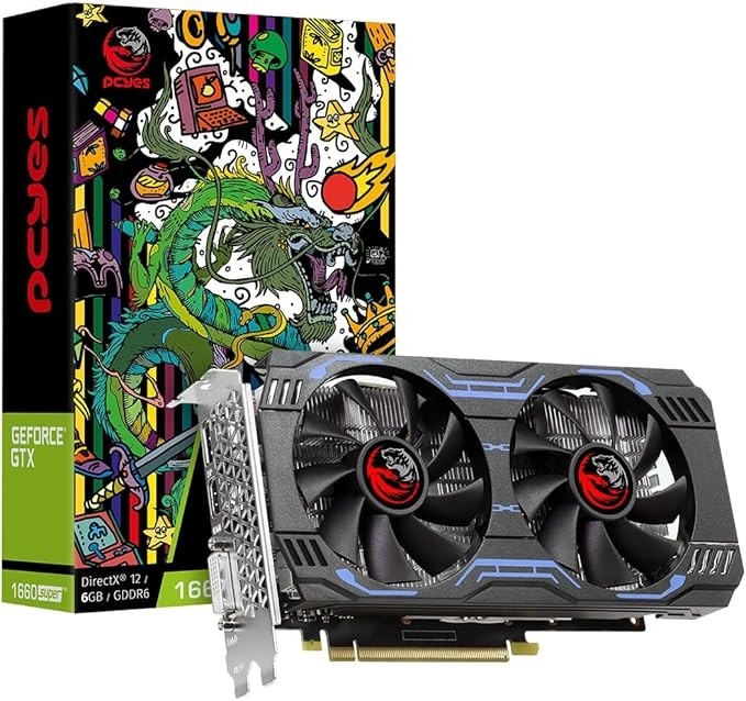 Placa de Video PcYes 6GB GeForce GTX 1660 Super GDDR6 192 Bits  PA1660S6GR6DF 