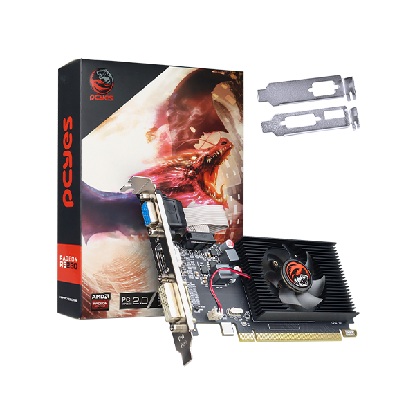  Placa de Video PcYes R5 230 Radeon 2GB DDR3 64 Bits Low Profile PA230DR364LP 