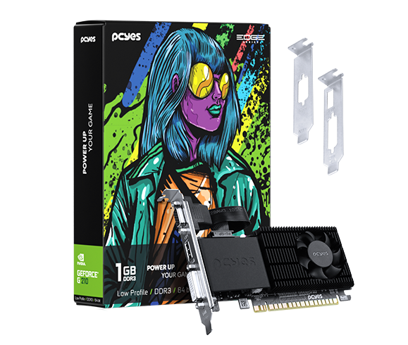 Placa de Video PCIE PcYes 1GB GeForce G210  PPE210DR3SFBR