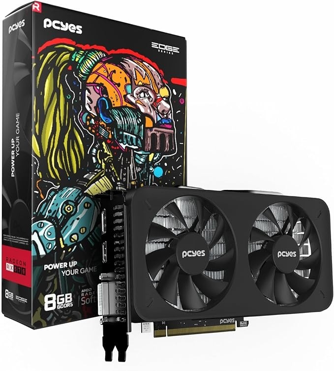 Placa de Video PcYes Rx 570 Radeon 8GB GDDR5 256 Bits Projeto Edge  PVEX5708GB2F   