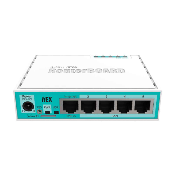 Roteador Routerboard Mikrotik RB750GR3 HEX 5x Portas Ethernet 