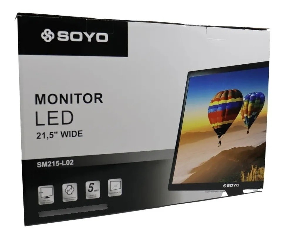 Monitor LED 21,5" Soyo HDMI/VGA 1920X1080 75HZ - SM215-L02