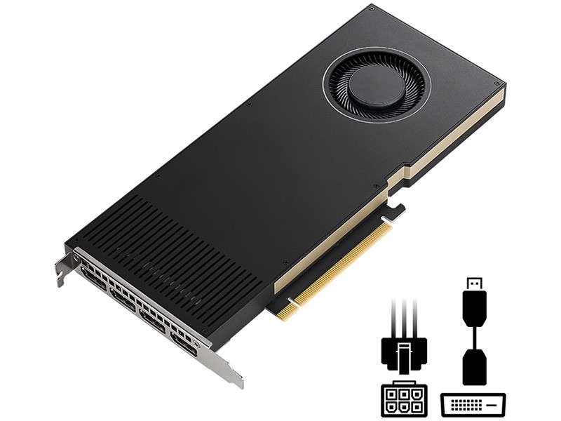 Placa de Video PCIE PNY 16GB Quadro RTX A4000 VCNRTXA4000-PB