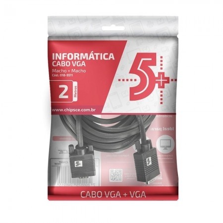 Cabo VGA Chip SCE 2m c/filtro Cod: 018-9511