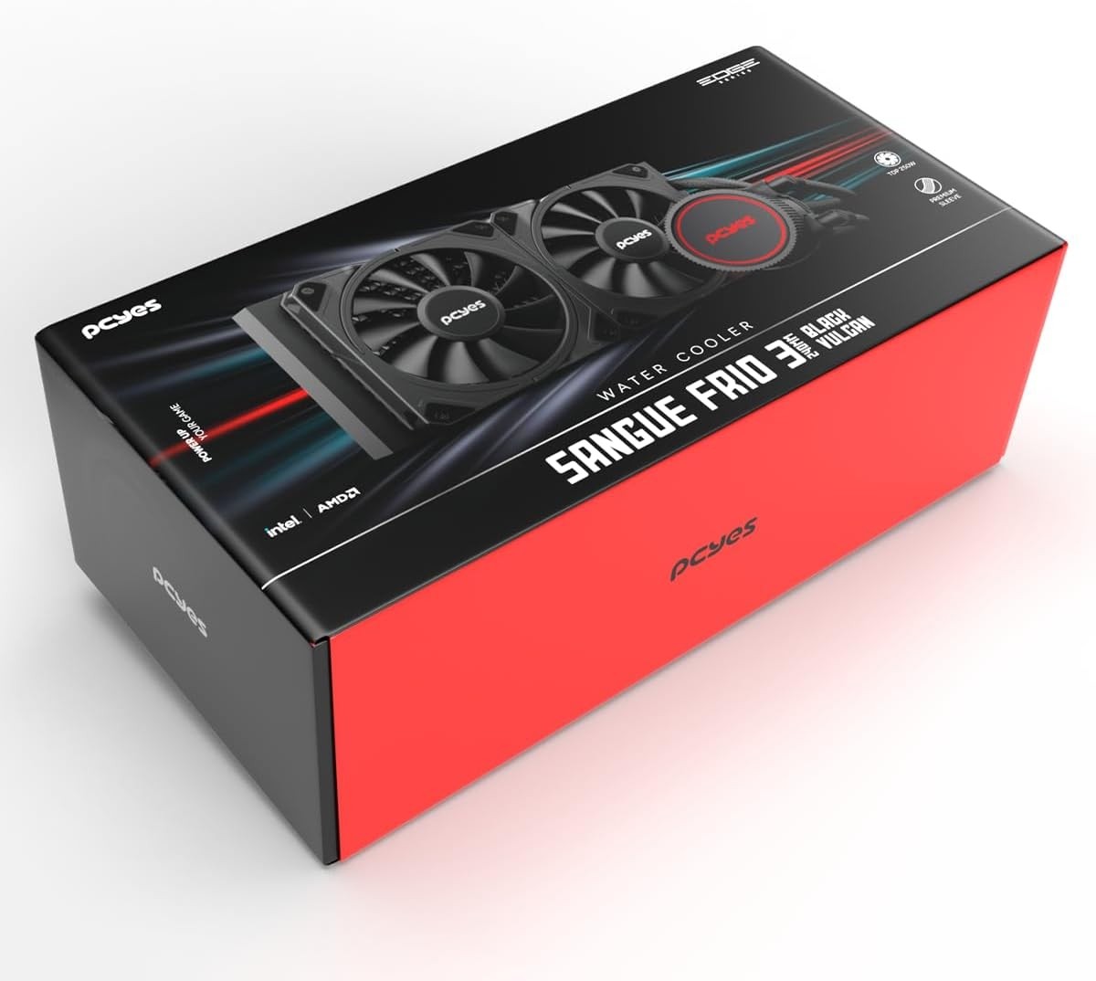Water Cooler  Pcyes Sangue Frio 3 Black Vulcan 240MM 250W  WCSF3240BR  