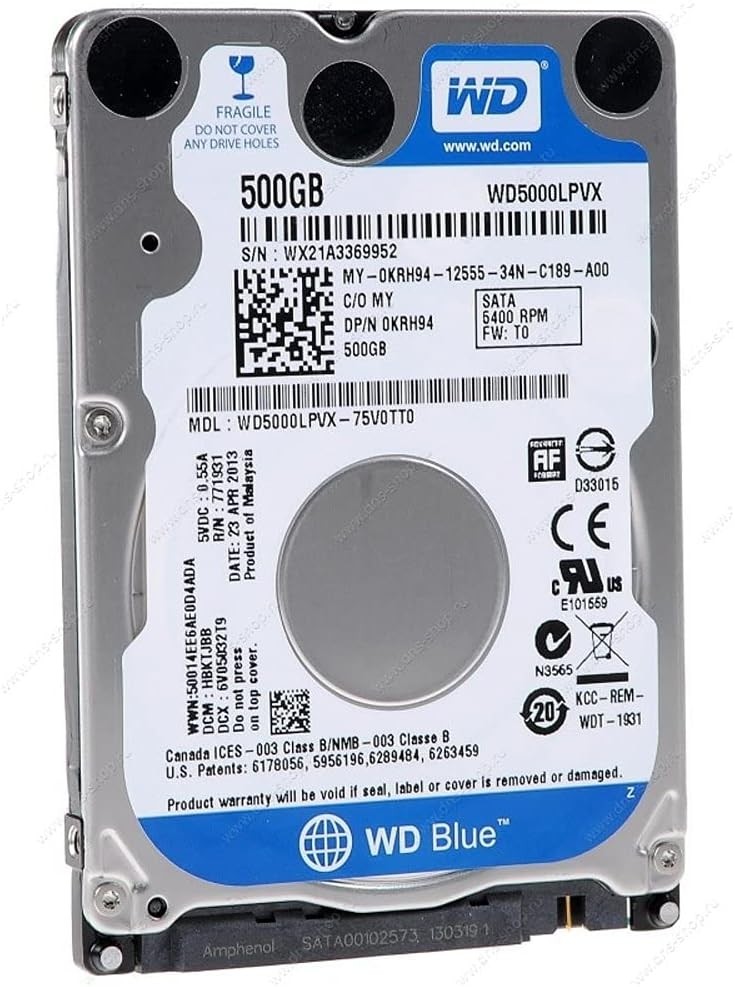 HD 500GB Western Digital P/ Notebook  WD5000LPZX 