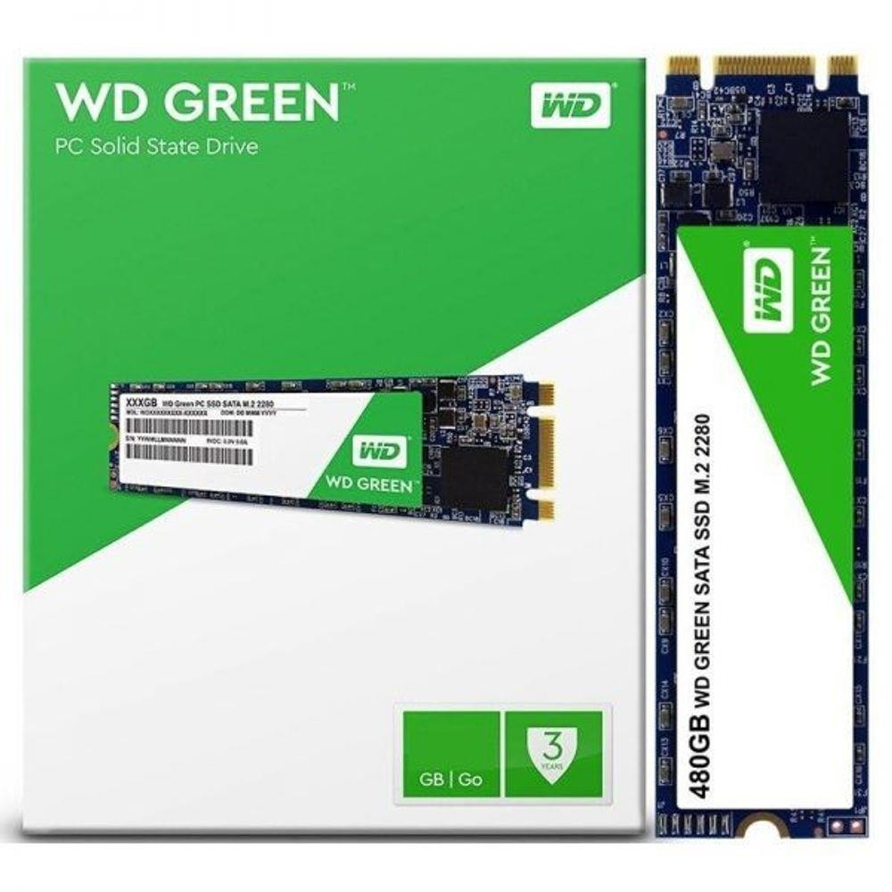 HD SSD 480GB Western Digital Sata  m.2 Green Leitura 545MB/s WDS480G3G0B                      