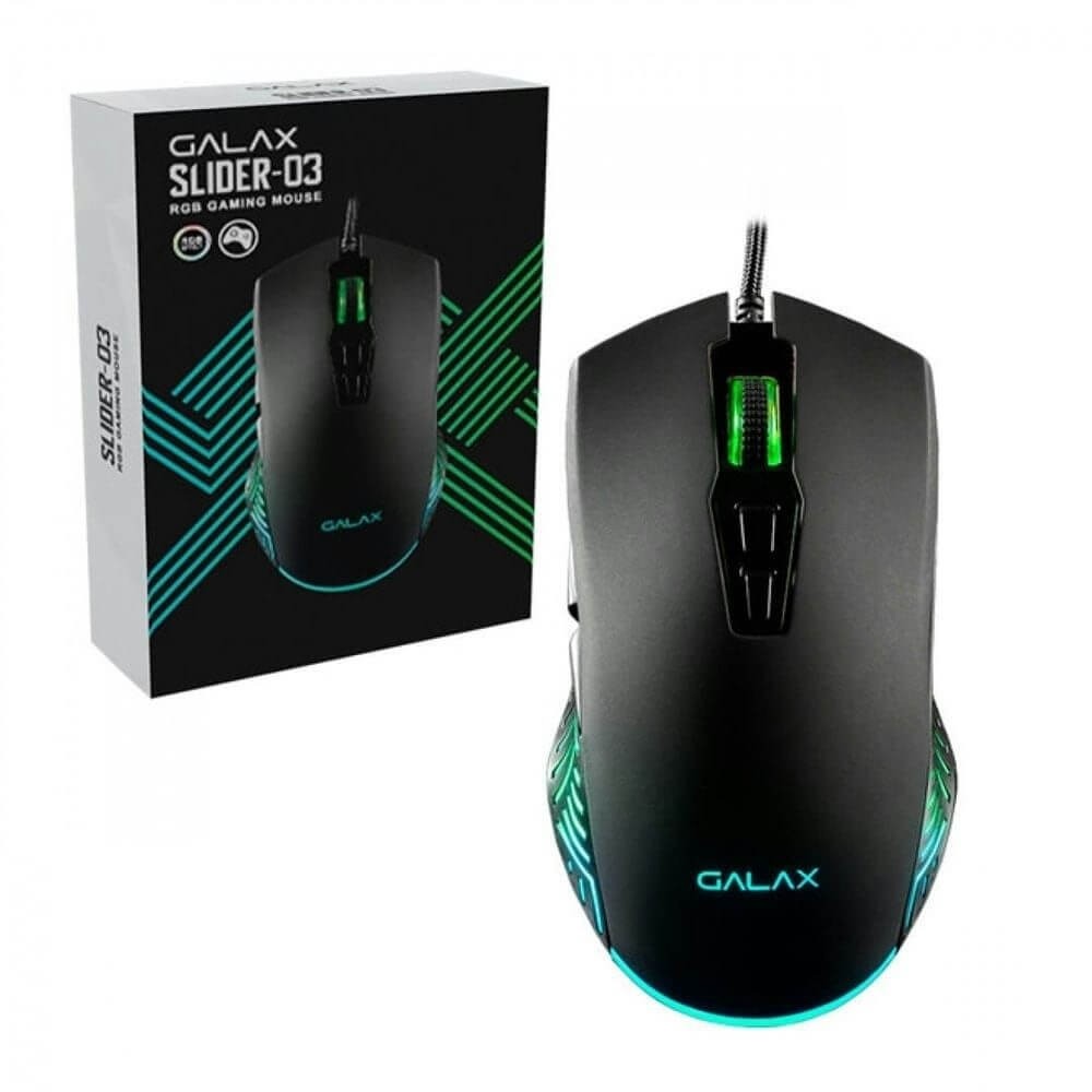 Mouse Gamer Galax RGB Slider-03 Cod: MGS03UX97RG2B0