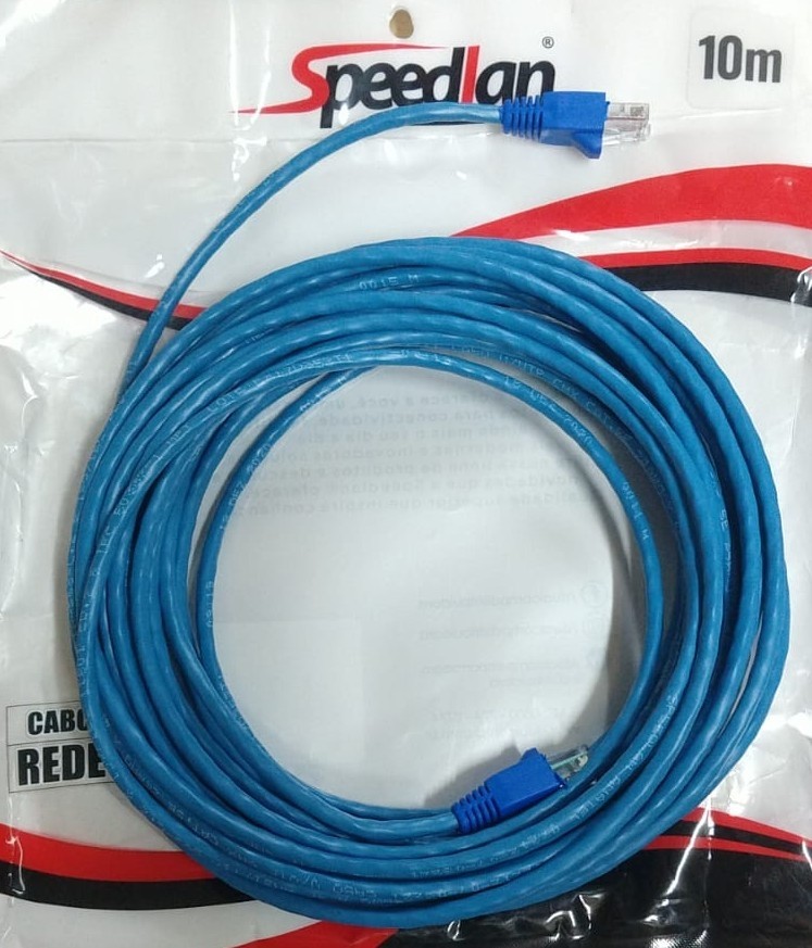 Cabo de Rede Cat.5E 10M Azul Speedlan cod: 2.17.106