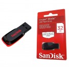 Pen Drive Sandisk Cruzer Blade 32GB USB 2.0 Preto SDCZ50-032G-B35 